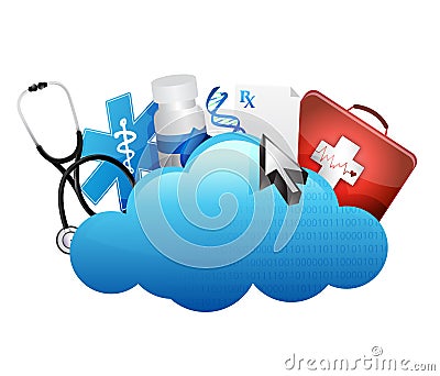 Storage medical concept Cartoon Illustration