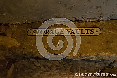 Storage vaults in Edinburgh Editorial Stock Photo