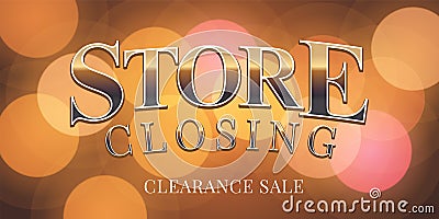 Store closing sale vector illustration, background Vector Illustration