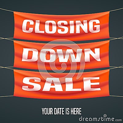 Store closing sale vector illustration, background Vector Illustration