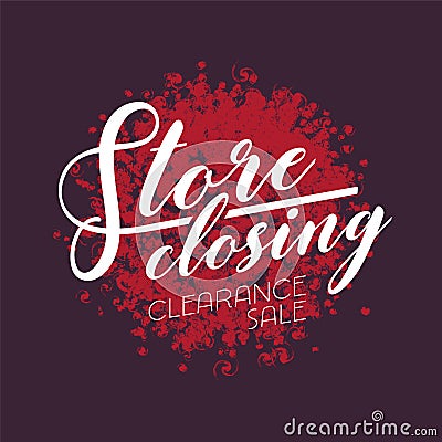 Store closing sale vector illustration, design Vector Illustration