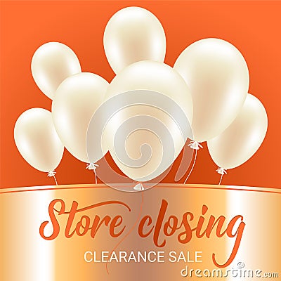 Store closing vector illustration, background Vector Illustration