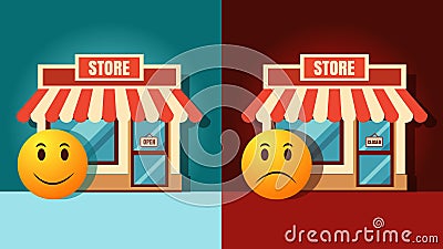 Store Customer Emoji Satisfaction Survey Stock Photo