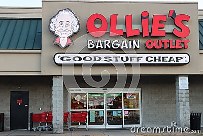 Ollie`s Bargain Outlet store front Editorial Stock Photo