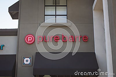 Pure Barre sign Editorial Stock Photo