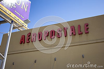 Aeropostale clothing store sign Editorial Stock Photo