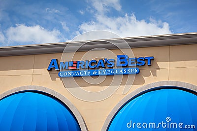 American`s Best retail store sign Editorial Stock Photo
