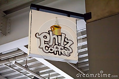 Philz Coffee store sign Editorial Stock Photo