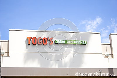 Togo`s restaurant sign Editorial Stock Photo