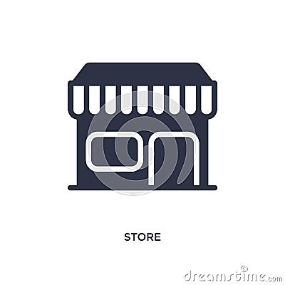 store icon on white background. Simple element illustration from user interface concept Vector Illustration