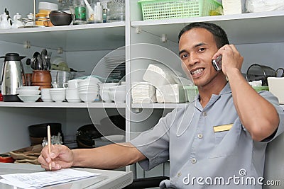 Store keeper Stock Photo