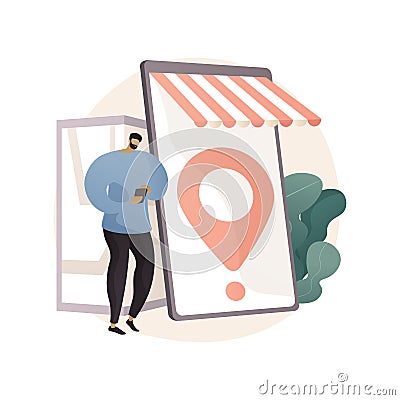 Store locator abstract concept vector illustration. Vector Illustration