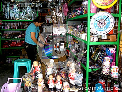 Store selling home decors in dapitan arcade in manila city philippines in asia Editorial Stock Photo