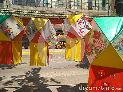 Store sells different lanterns for Chinese Mid Autumn Festival Editorial Stock Photo