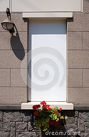 Store signs, window Stock Photo