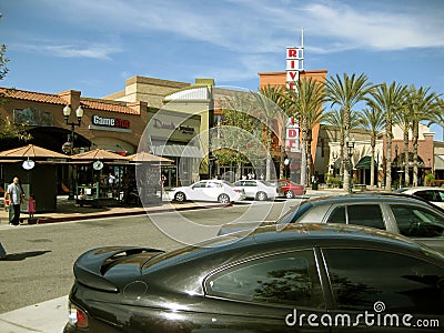 Stores and Shops, Riverside Plaza, Riverside, California, USA Editorial Stock Photo