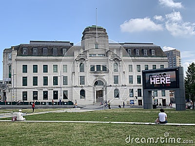 The Woolwich Equitable Building Society is a grade II listed building in London Editorial Stock Photo