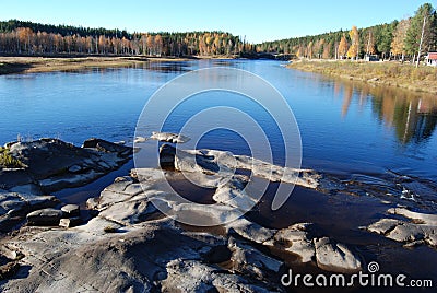 Storforsen Norrbotten Stock Photo