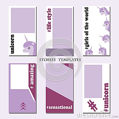 Stories template Vector Illustration