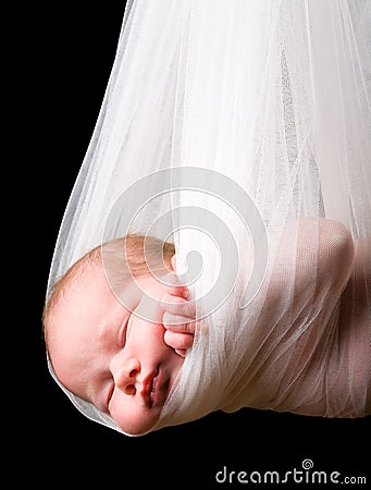 Stork Baby Package Stock Photo