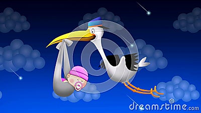 Babies Cartoon Sleeping on Moon, Loop Video Background for Lullabies Stock  Footage - Video of blurred, cloud: 148389760