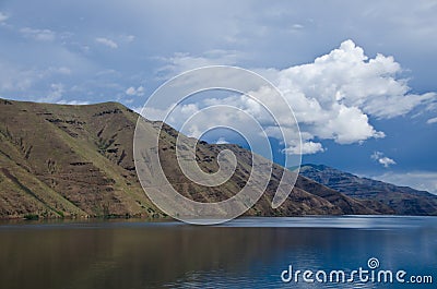 Storm Approaching Above the Slopes of Hells Canyon Stock Photo