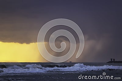 Cluody sescape sunset seascape Stock Photo