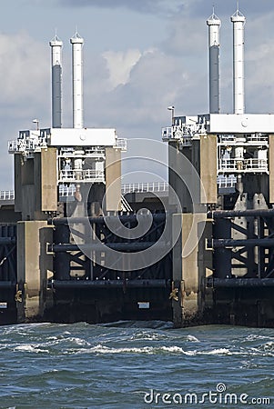 Storm barrier Stock Photo