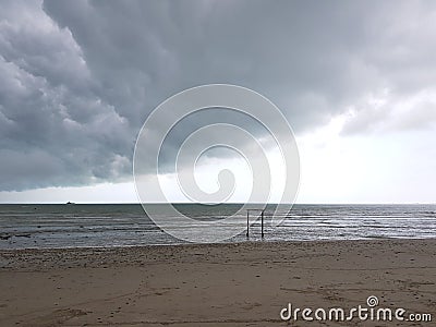 Storm on the Beautiful Cloudy Sky Stock Photo