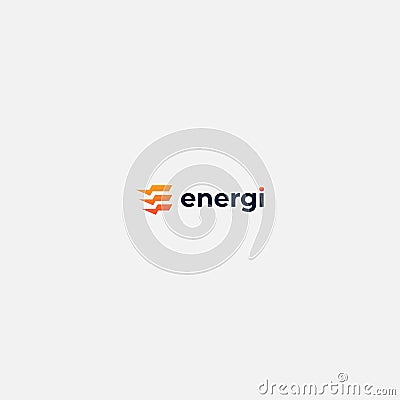 Storm blitz energy modern letter e logo Vector Illustration