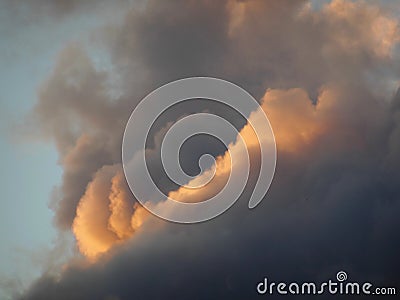 Storm Cloud with a Hint of Brightness Stock Photo