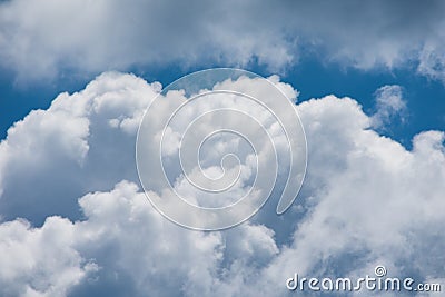 Storm cloud. Windless weather before the storm. Stock Photo