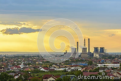 Storm clouds above Craiova city Editorial Stock Photo