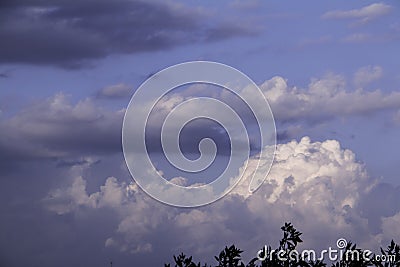 Storm clouds on blue sky Stock Photo