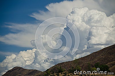 Storm Clouds Descending on Hells Canyon Stock Photo