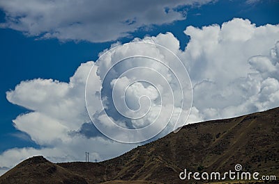 Storm Clouds Descending on Hells Canyon Stock Photo