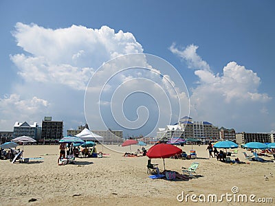 Storm Clouds Gather at Ocean City Maryland Editorial Stock Photo