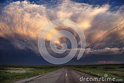 Storm Clouds Saskatchewan Stock Photo