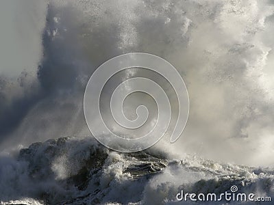 Storm on the coast Stock Photo