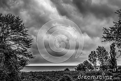 Storm Coming Padanaram View Dartmouth Massachusetts Stock Photo