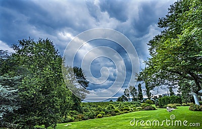 Storm Coming Padanaram View Dartmouth Massachusetts Stock Photo