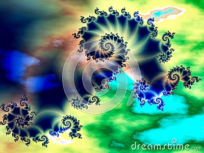 Storm in a fractal Stock Photo