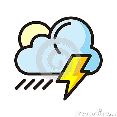 Storm icon isolated on white background from weather collection Vector Illustration