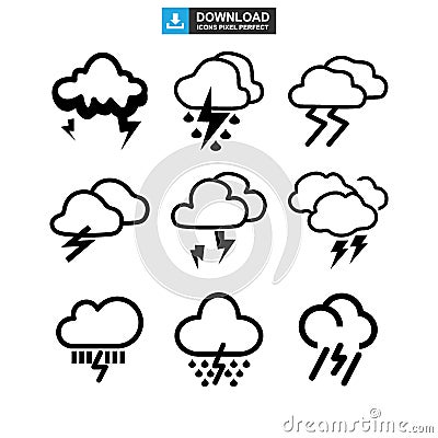 Storm icon or logo isolated sign symbol vector illustration Vector Illustration