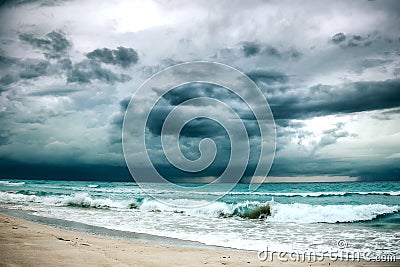 Storm in ocean Stock Photo