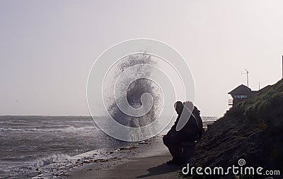 Storm Ophelia calms down and hits mainland UK Editorial Stock Photo