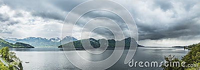 Storm. Panoramic view. Switzerland Stock Photo