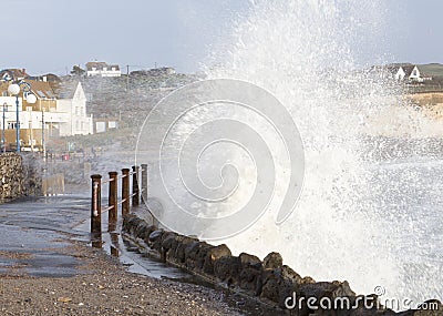 UK Storm surge Isle of Wight Stock Photo