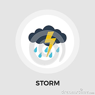 Storm vector flat icon Vector Illustration