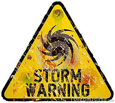 Storm warning sign Vector Illustration